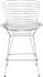 Wireback Counter Stool (White with Silver Frame)