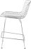 Wireback Counter Stool (White with Silver Frame)