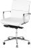 Lucia Office Chair (Low Back - White with Silver Base)