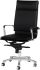 Carlo Office Chair (Leatherette - Black with Silver Base)