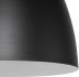 Dome Pendant Light (Large - Black with White Fixture)