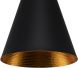 Lue Pendant Light (Small - Black with Gold Inner Shade)