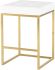 Chi Counter Stool (White with Gold Frame)