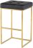 Chi Bar Stool (Black with Gold Frame)