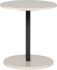 Lia Side Table (Cappuccino Marble & Black Stainless Steel Stem)