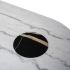 Stevie Coffee Table (White Marble & Noir Marble Inlay)