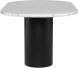 Ande Dining Table (White Marble & Black Steel Legs)