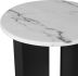 Stories Side Table (White Marble & Black Steel Legs)