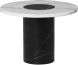 Stevie Side Table (White Marble & Noir Marble Inlay)