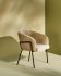 Estella Dining Chair (Almond with Black Frame)