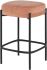 Inna Counter Stool (Backless - Nectarine with Black Legs)