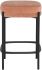Inna Counter Stool (Backless - Nectarine with Black Legs)