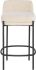 Inna Counter Stool (Low Back - Almond with Black Legs)