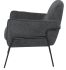 Oscar Occasional Chair (Iron Fabric & Black Legs)