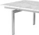Louve Coffee Table (Rectangular - White with Silver Base)