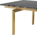Louve Coffee Table (Rectangular - Black Wood Vein with Gold Base)