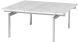Louve Coffee Table (Square - White with Silver Base)