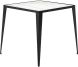 Mink Side Table (White with Black Base)