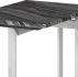 Dell Side Table (Black Wood Vein with Silver Base)