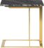 Dell Side Table (Black Wood Vein with Gold Base)