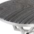 Aurora Coffee Table (Black Wood Vein with Silver Base)
