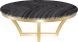 Aurora Coffee Table (Black Wood Vein with Gold Base)