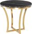 Aurora Side Table (Black Wood Vein with Gold Base)