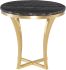 Aurora Side Table (Black Wood Vein with Gold Base)