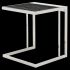 Ethan Side Table (Black Wood Vein with Silver Base)
