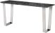 Catrine Console Table (Black Wood Vein with Silver Legs)