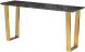 Catrine Console Table (Black Wood Vein with Gold Legs)