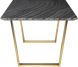 Catrine Dining Table (Black Wood Vein with Gold Legs)
