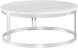 Nicola Coffee Table (White with Silver Base)