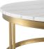 Nicola Coffee Table (White with Gold Base)