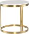 Nicola Side Table (White with Gold Base)