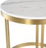 Nicola Side Table (White with Gold Base)