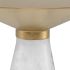 Iris Side Table (Large - Gold with White Base)