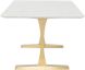 Toulouse Dining Table (White with Gold Legs)