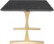 Toulouse Dining Table (Black Wood Vein with Gold Legs)