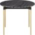 Pixie Side Table (Black Wood Vein with Gold Legs)