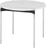 Pixie Side Table (White with Silver Legs)