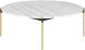Pixie Coffee Table (White with Gold Legs)