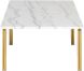 Sussur Coffee Table (White with Gold Base)