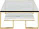 Tierra Coffee Table (White with Gold Base)