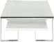 Tierra Coffee Table (White with Silver Base)