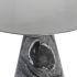 Iris Side Table (Large - Silver with Black Wood Vein Base)