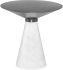 Iris Side Table (Large - Graphite with White Base)