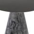Iris Side Table (Large - Graphite with Black Wood Vein Base)