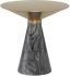 Iris Side Table (Large - Gold with Black Wood Vein Base)