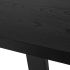 Versailles Dining Table (Short - Onyx with Black Legs)